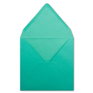 200x Quadratische Briefumschläge in Pazifikblau (Blau) - 15,5 x 15,5 cm - ohne Fenster, mit Nassklebung - 110 g/m² - Für Einladungskarten zu Hochzeit, Geburtstag und mehr - Serie FarbenFroh