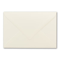 75 Brief-Umschläge mit Wellenschnitt - Natur-Weiß - DIN C5 - 16,2 x 22,9 cm - 120 gr - mit wellenförmigen Rändern - Nassklebung - FarbenFroh by GUSTAV NEUSER