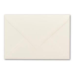 200 Brief-Umschläge mit Wellenschnitt - Natur-Weiß - DIN C5 - 16,2 x 22,9 cm - 120 gr - mit wellenförmigen Rändern - Nassklebung - FarbenFroh by GUSTAV NEUSER