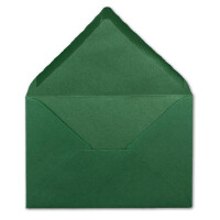 200 Brief-Umschläge mit Wellenschnitt - Dunkel-Grün - DIN C5 - 16,2 x 22,9 cm - 120 gr - mit wellenförmigen Rändern - Nassklebung - FarbenFroh by GUSTAV NEUSER