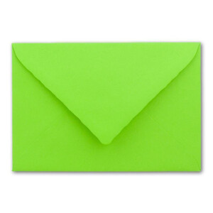200 Brief-Umschläge mit Wellenschnitt - Hell-Grün - DIN C5 - 16,2 x 22,9 cm - 120 gr - mit wellenförmigen Rändern - Nassklebung - FarbenFroh by GUSTAV NEUSER