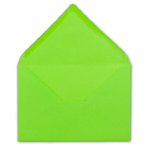 200 Brief-Umschläge mit Wellenschnitt - Hell-Grün - DIN C5 - 16,2 x 22,9 cm - 120 gr - mit wellenförmigen Rändern - Nassklebung - FarbenFroh by GUSTAV NEUSER