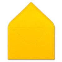 300 Brief-Umschläge mit Wellenschnitt - Honig-Gelb - DIN C5 - 16,2 x 22,9 cm - 120 gr - mit wellenförmigen Rändern - Nassklebung - FarbenFroh by GUSTAV NEUSER