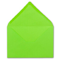400 Brief-Umschläge mit Wellenschnitt - Hell-Grün - DIN C5 - 16,2 x 22,9 cm - 120 gr - mit wellenförmigen Rändern - Nassklebung - FarbenFroh by GUSTAV NEUSER