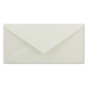100 x DIN Lang Briefumschläge Creme - mit cremefarbenen Seidenfutter - 11 x 22 cm - 80 g/m² - Nassklebung - Ideal für Einladungen, Weihnachtskarten, Glückwunschkarten aus der Serie Farbenfroh