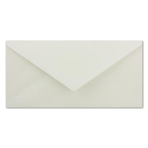 500 x DIN Lang Briefumschläge Creme - mit cremefarbenen Seidenfutter - 11 x 22 cm - 80 g/m² - Nassklebung - Ideal für Einladungen, Weihnachtskarten, Glückwunschkarten aus der Serie Farbenfroh