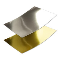Metallic Spiegel Papier - 90er-Set - GOLD - SILBER - GEMISCHTES SET - Rückseite Weiß - DIN A4 21,0 x 29,5 cm - ideal zum Selbstgestalten & Kreieren - GUSTAV NEUSER
