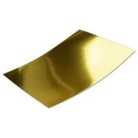 Gold Metall Spiegel Papier - 60er-Set - spiegelnd Gold - Rückseite Weiß - DIN A4 21,0 x 29,5 cm -Ideal zum Basteln und Selbstgestalten
