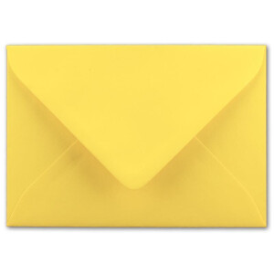 250x Briefumschläge B6 - 17,5 x 12,5 cm - Zitronengelb - Nassklebung mit spitzer Klappe - 120 g/m² - Für Hochzeit, Gruß-Karten, Einladungen