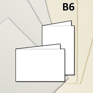B6 Falt-Karten, B&uuml;ttenpapier, 113 x 175 mm; 225...