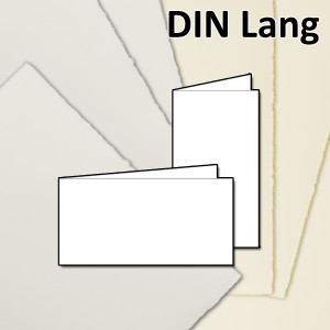 DIN Lang Falt-Karten, B&uuml;ttenpapier, 100 x 210...
