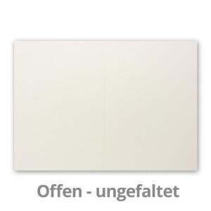 150 Faltkarten B6 - Natur-Weiß - Blanko Doppel-Karten - 12 x 17 cm - sehr formstabil - für Drucker geeignet - Serie: FarbenFroh