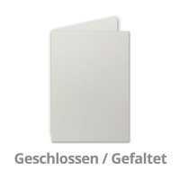 250 Faltkarten B6 - Hell-Grau - Blanko Doppel-Karten - 12 x 17 cm - sehr formstabil - für Drucker geeignet - Serie: FarbenFroh