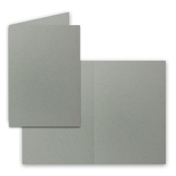 300 Faltkarten B6 - Graphit - Dunkel-Grau - Blanko Doppel-Karten - 12 x 17 cm - sehr formstabil - für Drucker geeignet - Serie: FarbenFroh