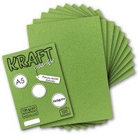 300 Blatt - Vintage Kraftpapier in Hellgrün DIN A5 120 g/m² Hellgrünes Recycling-Papier - 21 x 14,8 cm - ökologische Brief-Bogen - Briefpapier - NEUSER PAPIER