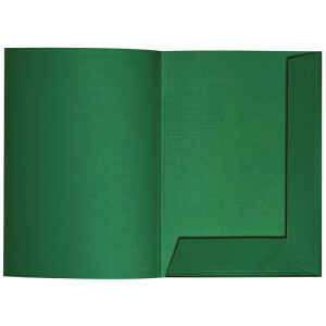18 Stück Artoz Präsentationsmappen für DIN A4 - Tannengrün (Dunkelgrün) - gerippter Karton - 220 g/m² - 220 x 310 mm - hochwertige Bewerbungsmappen