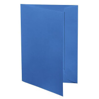 12 Stück Artoz Präsentationsmappen für DIN A4 - Azurblau - gerippter Karton - 220 g/m² - 220 x 310 mm - hochwertige Bewerbungsmappen