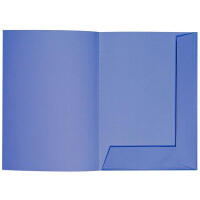 12 Stück Artoz Präsentationsmappen für DIN A4 - Azurblau - gerippter Karton - 220 g/m² - 220 x 310 mm - hochwertige Bewerbungsmappen