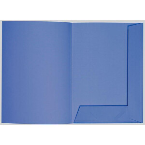 60 Stück Artoz Präsentationsmappen für DIN A4 - Royalblau - gerippter Karton - 220 g/m² - 220 x 310 mm - hochwertige Bewerbungsmappen