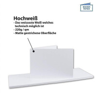 150x Falt-Karten DIN A6 Langdoppel-Karten - Hochweiß -10,5 x 14,8 cm - blanko quer-doppelte Faltkarten - FarbenFroh by Gustav Neuser®