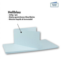 250x Falt-Karten DIN A6 Langdoppel-Karten - Hellblau -10,5 x 14,8 cm - blanko quer-doppelte Faltkarten - FarbenFroh by Gustav Neuser®
