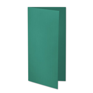 ARTOZ 200x DIN Lang Faltkarten - Grün (Tropical Green) gerippt 210 x 105 mm Klappkarten - Blanko Doppelkarte mit 220 g/m² edle Egoutteur-Rippung