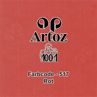 ARTOZ 200x DIN Lang Faltkarten - Rot (Rot) gerippt 210 x 105 mm Klappkarten - Blanko Doppelkarte mit 220 g/m² edle Egoutteur-Rippung