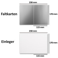 25x Silber-Metallic Faltkarten-SET - DIN B6 - Doppelkarte mi