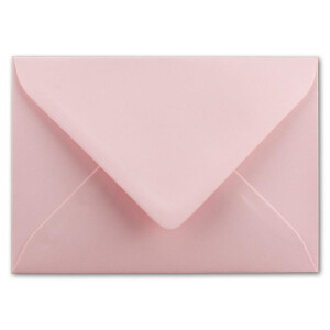 75x Stück Karte mit Umschlag Set Einzel-Karten Din A8 7,1x4,5 cm 240 g/m² Rosa mit Brief-Umschlägen C8 7,6x5,2 cm Nassklebung