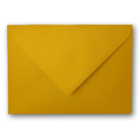 200x Stück Karte mit Umschlag Set Einzel-Karten Din A8 7,1x4,5 cm Hochweiß mit Brief-Umschlägen C8 7,6x5,2 cm Gold Metallic Nassklebung