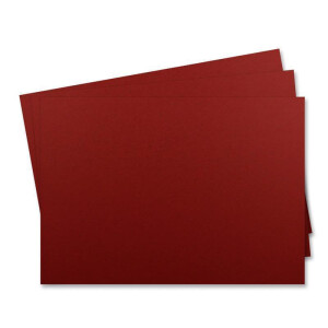 200 Stück Karte mit Umschlag Set - Einzel-Karten Din A5 - 14,8 x 21 cm dunkelrot mit Brief-Umschlägen Din C5 - 15,4 x 22 cm dunkelrot - Nassklebung