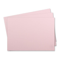 75 Stück Karte mit Umschlag Set - Einzel-Karten Din A5 - 14,8 x 21 cm rosa mit Brief-Umschlägen Din C5 - 15,4 x 22 cm rosa - Nassklebung