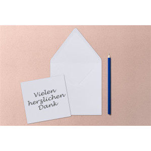 Quadratisches Einzelkarten-Set - 15 x 15 cm - mit Brief-Umschlägen -Hochweiß - 50 Stück - für Grußkarten & mehr - FarbenFroh by GUSTAV NEUSER