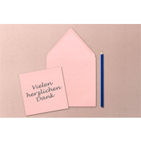 Quadratisches Einzelkarten-Set - 15 x 15 cm - mit Brief-Umschlägen - Rosa - 25 Stück - für Grußkarten & mehr - FarbenFroh by GUSTAV NEUSER