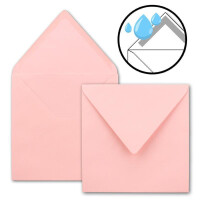 Quadratisches Einzelkarten-Set - 15 x 15 cm - mit Brief-Umschlägen - Rosa - 50 Stück - für Grußkarten & mehr - FarbenFroh by GUSTAV NEUSER