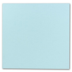 Quadratisches Einzelkarten-Set - 15 x 15 cm - mit Brief-Umschlägen - Hellblau - 50 Stück - für Grußkarten & mehr - FarbenFroh by GUSTAV NEUSER