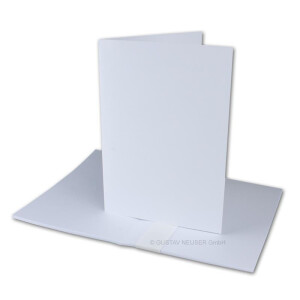 25 x Faltkarten-Set DIN A5/C5 - Schwarz + Umschläge + Einlegeblätter - PREMIUM QUALITÄT - sehr formstabil - für Drucker geeignet