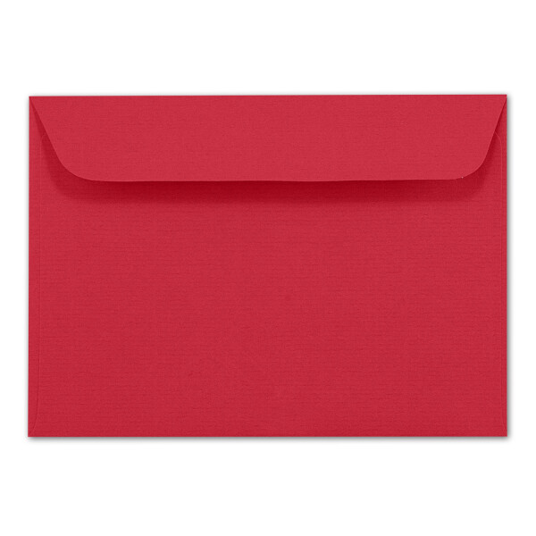 ARTOZ 200x Briefumschläge DIN C5 Rot - 229 x 162 mm Kuvert ohne Fenster - Umschläge selbstklebend haftklebend - Serie Artoz 1001