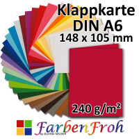 DIN A6 Klappkarte - hochdoppelt - 14,8 x 10,5 cm - 240...