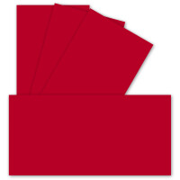 75 Einzel-Karten DIN Lang - 9,9 x 21 cm - 240 g/m² - Rosenrot - Bastelpapier - Tonkarton - Ideal zum bedrucken für Grußkarten und Einladungen