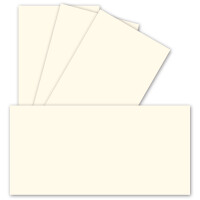 150 Einzel-Karten DIN Lang - 9,9 x 21 cm - 240 g/m² - Naturweiss - Bastelpapier - Tonkarton - Ideal zum bedrucken für Grußkarten und Einladungen