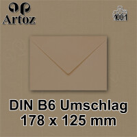 ARTOZ 1000x DIN C4 Umschläge mit Haftklebung - ungefüttert 324 x 229 mm Taupe (Braun) Briefumschläge ohne Fenster - Serie 1001