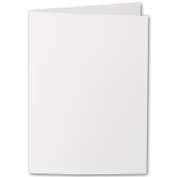 ARTOZ 75x DIN B6 Faltkarten - Ivory-Elfenbein (Creme) gerippt 120 x 169 mm Klappkarten blanko - Karten zum selbstgestalten mit 220 g/m² edle Egoutteur-Rippung - Serie 1001