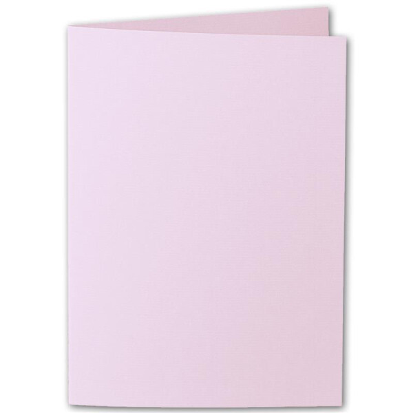 ARTOZ 100x DIN B6 Faltkarten - kirschblüte (Rosa) gerippt 120 x 169 mm Klappkarten blanko - Karten zum selbstgestalten mit 220 g/m² edle Egoutteur-Rippung - Serie 1001