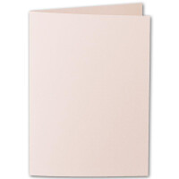 ARTOZ 75x DIN B6 Faltkarten - apricot (Rosa) gerippt 120 x 169 mm Klappkarten blanko - Karten zum selbstgestalten mit 220 g/m² edle Egoutteur-Rippung - Serie 1001