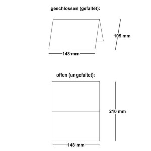 ARTOZ 75x DIN A6 Faltkarten - Lichtgrau (Grau) - 105 x 148 mm Karten blanko zum selbstgestalten - 220 g/m² gerippt
