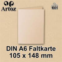 ARTOZ 50x DIN A6 Faltkarten - Baileys (Braun) - 105 x 148 mm Karten blanko zum selbstgestalten - 220 g/m² gerippt