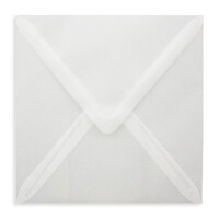100x Quadratische Briefumschläge in Transparent Weiß - 15,5 x 15,5 cm - ohne Fenster, mit Nassklebung - 92 g/m² - Für Einladungskarten zu Hochzeit, Geburtstag und mehr - Serie FarbenFroh