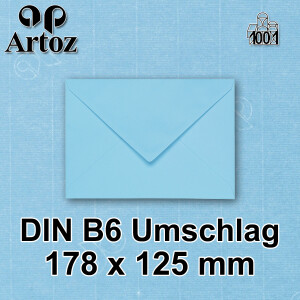 ARTOZ 25x DIN C4 Umschläge mit Haftklebung - ungefüttert 324 x 229 mm Azurblau (Blau) Briefumschläge ohne Fenster - Serie 1001