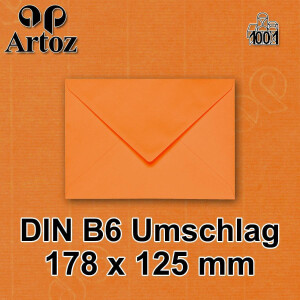 ARTOZ 150x DIN C4 Umschläge mit Haftklebung - ungefüttert 324 x 229 mm Orange Briefumschläge ohne Fenster - Serie 1001